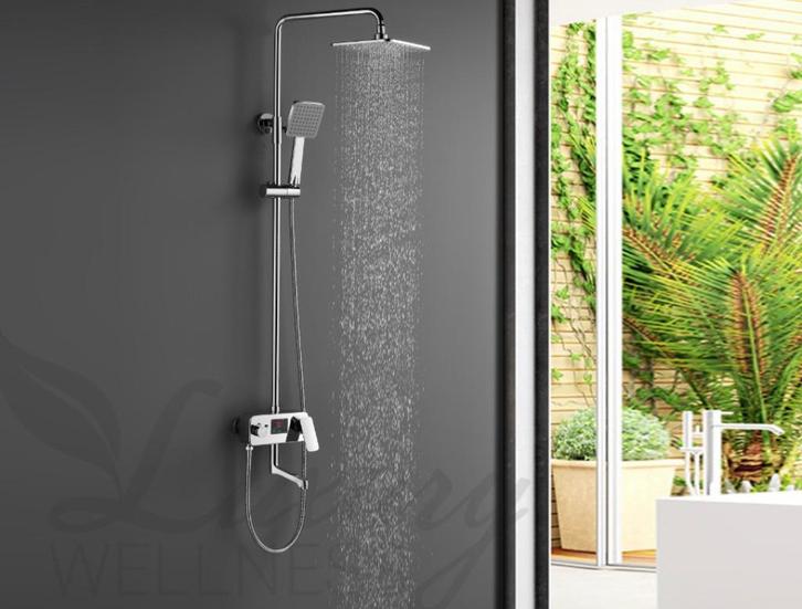 Luxe Douche unit Regendouche digitaal display NIEUW !!, Doe-het-zelf en Bouw, Sanitair, Nieuw, Douche, Chroom, Ophalen of Verzenden