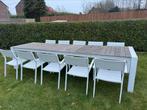 Tuinset met 10 stoelen, Tuin en Terras, Ophalen, Gebruikt, Meer dan 8 zitplaatsen, Aluminium