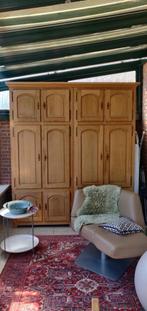 Tafel stoelen kast eik houten pinverbindingen, Huis en Inrichting, Ophalen