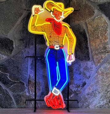 Vegas Vic cowboy neon en veel andere mancave decoratie neons disponible aux enchères