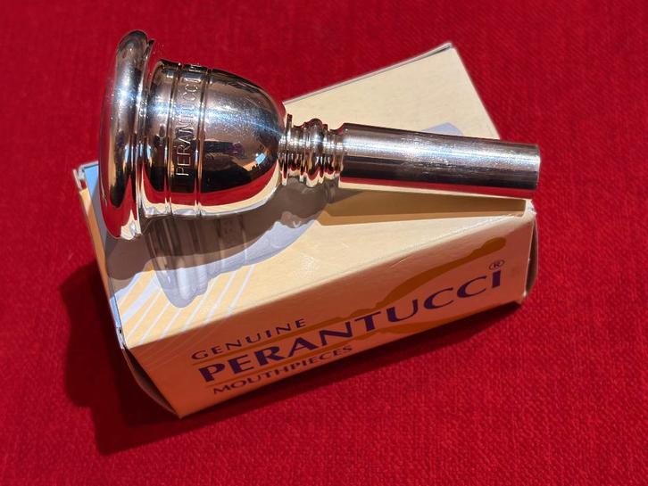 PERANTUCCI PT-72 MONDSTUK VOOR TUBA VERZILVERD, Muziek en Instrumenten, Instrumenten | Onderdelen, Zo goed als nieuw, Tuba, Ophalen of Verzenden