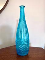 Carafe bouteille vase soliflore verre bleu art déco Empoli, Antiquités & Art, Enlèvement