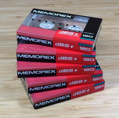 LOT 5x Cassettes Audio MEMOREX K7 dBS+ 120 NEUF sous CELLO, CD & DVD, Cassettes audio, Neuf, dans son emballage, Vierge, 2 à 25 cassettes audio