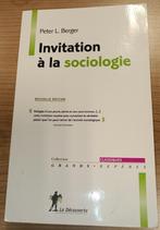 Invitation à la sociologie :; Peter L. Berger : FORMAT MEDIU, Peter L. Berger, Psychologie sociale, Utilisé, Enlèvement ou Envoi