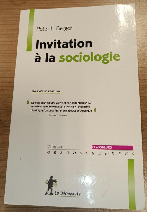 Invitation à la sociologie :; Peter L. Berger : FORMAT MEDIU, Livres, Psychologie, Utilisé, Psychologie sociale, Enlèvement ou Envoi
