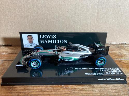 Lewis Hamilton 1:43 Winner Brazilian GP 2016 417160644 W07, Verzamelen, Automerken, Motoren en Formule 1, Nieuw, Formule 1, Ophalen of Verzenden