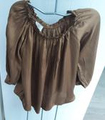 Bruine Bloes in Viscose maat S/M *Terra di Sienna* Hele goed, Kleding | Dames, Ophalen of Verzenden, Zo goed als nieuw, Maat 36 (S)