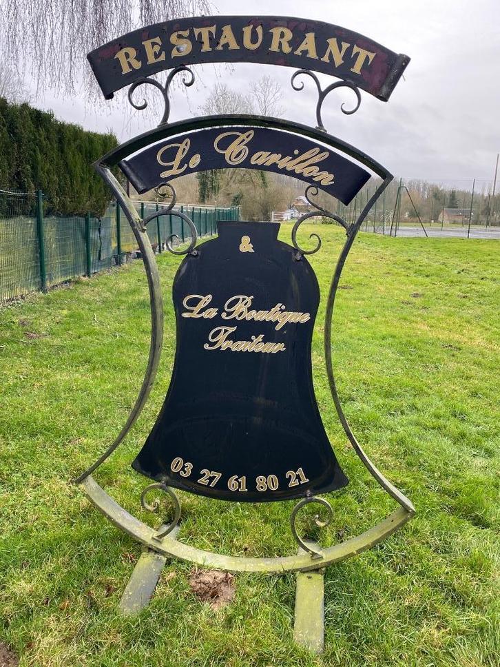 ancien support publicitaire d un restaurant, Collections, Marques & Objets publicitaires, Utilisé, Panneau publicitaire, Enlèvement