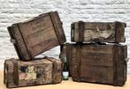Coffre en bois, 5 caisses de transport. Pharmacie Danthine, Chêne, Moins de 50 cm, 75 à 100 cm, Utilisé