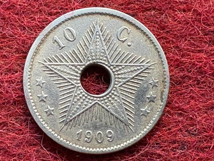 Belgisch Congo - 10 centiem 1909 (#020#), Postzegels en Munten, Munten | Afrika, Losse munt, Ophalen of Verzenden