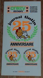Kuifje sticker 25ème anniversaire Journal Tintin 1971 Hergé, Collections, Comme neuf, Tintin, Image, Affiche ou Autocollant, Enlèvement ou Envoi
