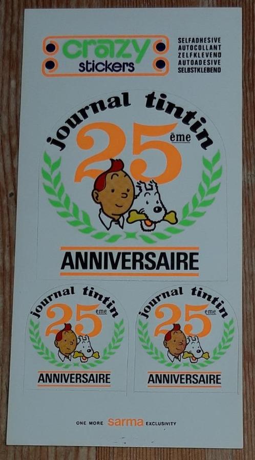 Kuifje sticker 25ème anniversaire Journal Tintin 1971 Hergé, Collections, Personnages de BD, Comme neuf, Image, Affiche ou Autocollant