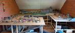 Alle 2 treinen N spoor + Kasteel huizen en sporen., Hobby en Vrije tijd, Modeltreinen | N-Spoor, Ophalen, Rails