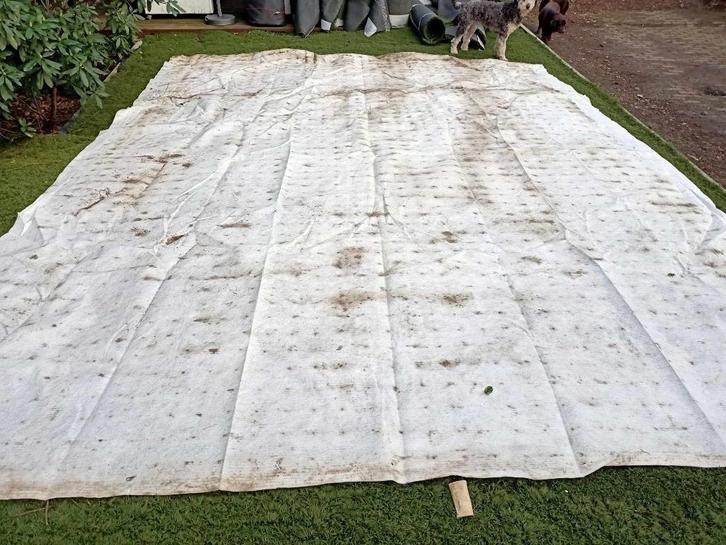 zéér sterke witte anti-worteldoeken € 1/m², Tuin en Terras, Grind, Keien en Split, Zo goed als nieuw, Wit, Ophalen