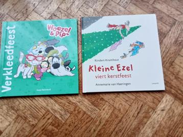 2 kleuterboekjes Woezel & Pip ; Kleine ezel viert kerstfeest