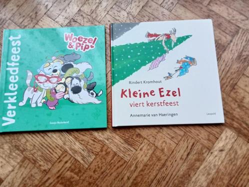 2 kleuterboekjes Woezel & Pip ; Kleine ezel viert kerstfeest, Boeken, Kinderboeken | Kleuters, Gelezen, Ophalen of Verzenden