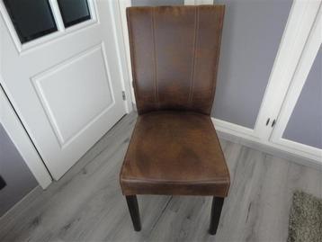 2 Stoelen met nubuckleder “ NIEUW “ amper gebruikt 50 €/st