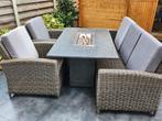 Tuinset donker kussens voor de zetel zijn grijs, Tuin en Terras, Ophalen, Zo goed als nieuw, Tuinset