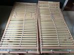 bedframe met lattenbodems, Huis en Inrichting, Slaapkamer | Bedden, Ophalen, Beige, Tweepersoons, Scandinavisch
