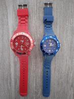 Ice-Watch -horloges rood en blauw, Handtassen en Accessoires, Horloges | Kinderen, Ophalen of Verzenden, Gebruikt, Blauw, Jongen of Meisje