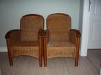 Rieten stoel, Ophalen, Twee, Bruin, Koloniaal