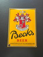 Beck’s reclamebord in metaal, Ophalen, Gebruikt, Reclamebord, Plaat of Schild, Overige merken