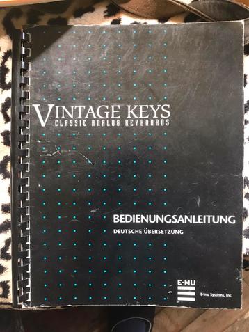 Manuel d'utilisation du EMU Vintage Keys, Enlèvement ou Envoi, Utilisé