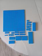 Lego Blauwe bouwplaatjes e.a nette steentjes zie objecten, Ophalen, Gebruikt, Lego