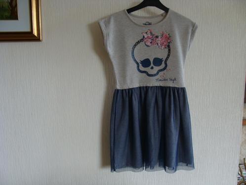robe grise avec tulle bleu marine, Monster High, 10 ans, Kinderen en Baby's, Kinderkleding | Maat 140, Zo goed als nieuw, Meisje