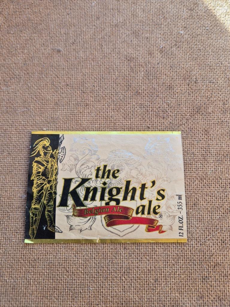 Etiquette de bière the Knight's ale, Enlèvement ou Envoi, Utilisé, Autres types, Autres marques