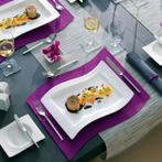 Villeroy & Boch - NewWave 8 x assiette gourmande 33 x 24 cm,, Maison & Meubles, Cuisine | Vaisselle, Uni, Assiettes(s), Enlèvement ou Envoi