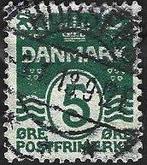 1 Postzegel Denemarken 1912 Cijfer, kroon en golven, Timbres & Monnaies, Timbres | Europe | Scandinavie, Enlèvement ou Envoi, Danemark