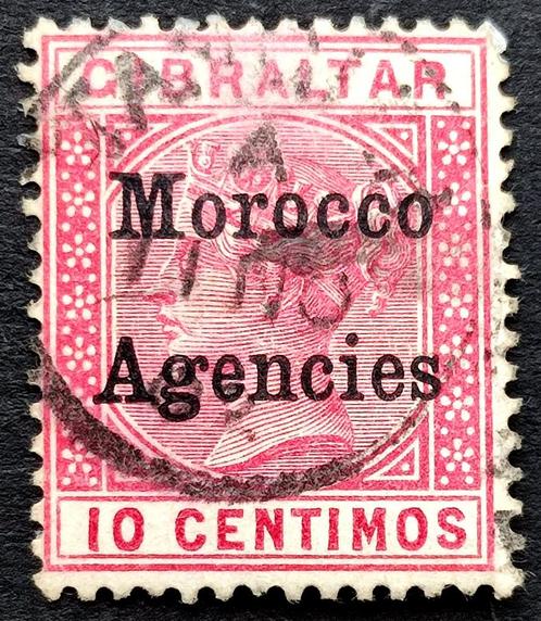 10 Centimos Gibraltar "Morocco agencies" 1899, Postzegels en Munten, Postzegels | Europa | Overig, Gestempeld, Overige landen