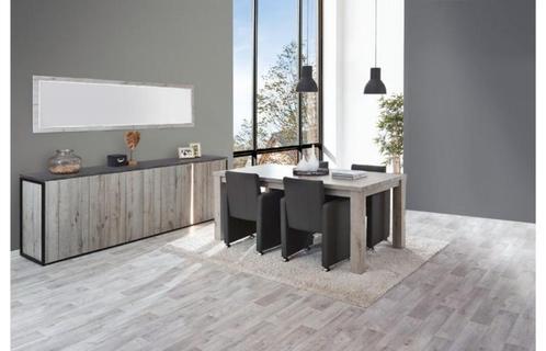 Complete moderne eetplaats: kasten, tafel & 6 stoelen, ..., Huis en Inrichting, Complete eetkamers, Zo goed als nieuw, 4 tot 6 stoelen