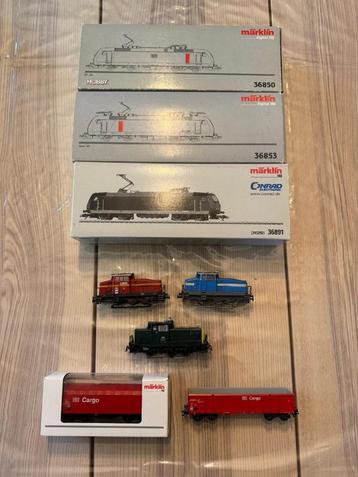 Märklin lot 6 loc's en 2 wagons <Koopje!> beschikbaar voor biedingen