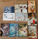 10 oude postkaarten: Kerst en Nieuwjaar (jaren '70), Enlèvement ou Envoi, 1960 à 1980, Affranchie, (Jour de) Fête