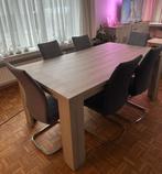 Eettafel + 6 stoelen, Huis en Inrichting, Tafels | Eettafels, Ophalen, Zo goed als nieuw, Vijf personen of meer, Rechthoekig