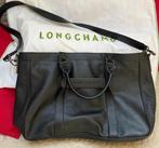 Sac à main "Longchamp" en cuir noir, Zo goed als nieuw, Leer, Zwart, Ophalen