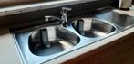 Inox gootsteen, Huis en Inrichting, Keuken | Keukenelementen, Ophalen, Gebruikt, 50 tot 75 cm, 100 tot 150 cm