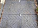 Kunststof rijplaten/beschermplaten - 5 stuks + koppelstukken, Ophalen, Gebruikt