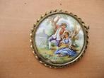 Broche van Limoges en porselein, „Marquis Marquise”, Overige materialen, 4 tot 7 cm, Gebruikt, Ophalen of Verzenden
