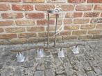 Inox luchter met mooi glasdesign, Ophalen