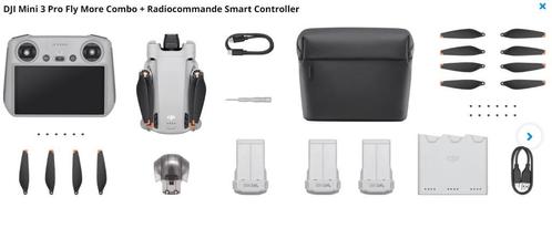 DJI Mini 3 Pro Fly More Combo + Radiocommande Smart Controll, Audio, Tv en Foto, Drones, Zo goed als nieuw, Drone met camera, Ophalen of Verzenden