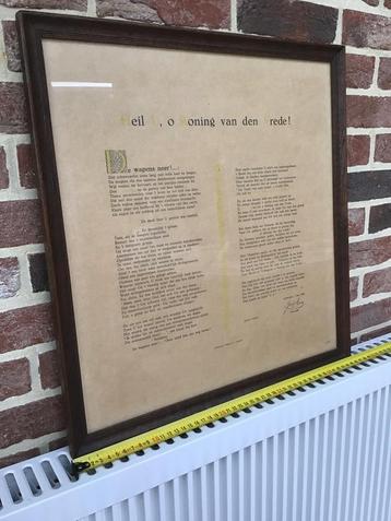 Originele ode Vlaamse beweging flamingant Jozef Crets 1940 beschikbaar voor biedingen