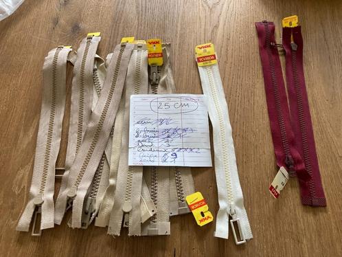 Naaigerief diverse deelbare ritsen van 25 cm ritsen ykk, Hobby en Vrije tijd, Naaien en Fournituren, Nieuw, Verzenden