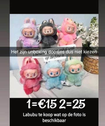 Labubu €15  2stuks €25 beschikbaar voor biedingen