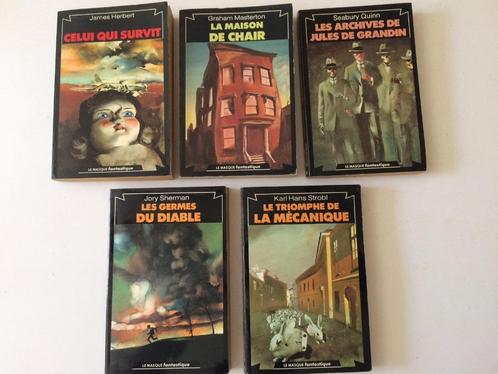 5 livres d’horreur - Herbert - Masterton - Quinn - Sherman.., Boeken, Fantasy, Gelezen, Ophalen of Verzenden