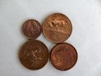 Afrique du sud 4 monnaies1-2 -5 cents, Envoi, Afrique du Sud, Monnaie en vrac