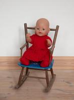 Vintage houten poppenstoel - schommelstoel, Kinderen en Baby's, Speelgoed | Poppen, Gebruikt, Ophalen of Verzenden, Babypop