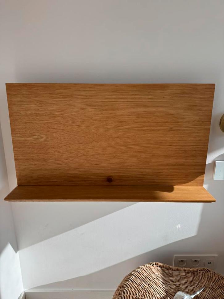 Zwevend eiken bureau - inklapbaar, Huis en Inrichting, Bureaus, Zo goed als nieuw, Bureau, Ophalen